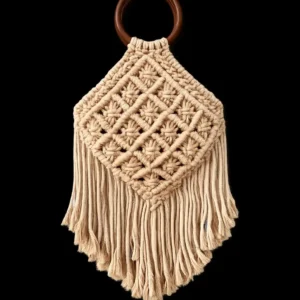 boho macramé fringe bag