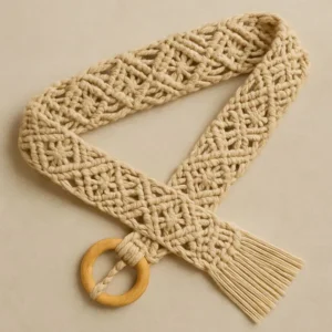boho macramé woven belt