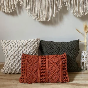 macramé textured cushion covers