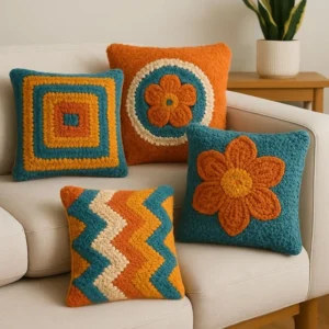 punch needle bohemian cushion covers 2