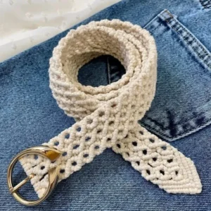 simple crochet tie belt