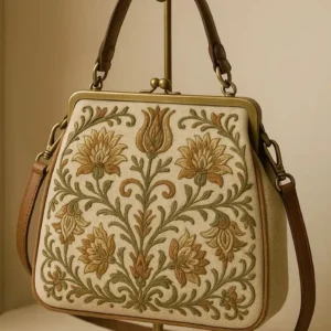 vintage embroidered frame bag